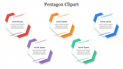 Effective Pentagon Clipart Presentation Template Slide