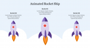 Animated Rocket Ship PowerPoint Template & Google Slides