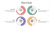 Simple Thin Circle Presentation PowerPoint Slide PPT