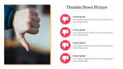Modern Thumbs Down Picture Presentation PowerPoint