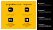 Simple PowerPoint Templates With Agenda Model Presentation