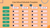 Attractive Cute School Schedule Template Presentation
