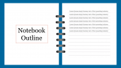Editable Notebook Outline Presentation Template Slide