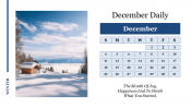 Attractive December Daily Slides Presentation Template