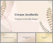Cream Background Aesthetic PPT And Google Slides Templates