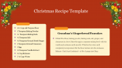 Creative Christmas Recipe Template PowerPoint Slide