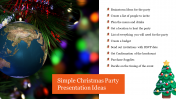 Simple Christmas Party Presentation Ideas PPT Slide
