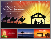 Religious Christmas Background PPT and Google Slides