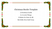Simple Christmas Border Template Presentation PowerPoint