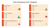 Cute Christmas List PowerPoint Template and Google Slides