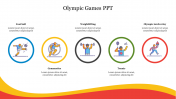 Unique Five Node Olympic Games PPT Slide Templates