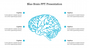 Creative Blue Brain PPT Presentation PowerPoint Slide