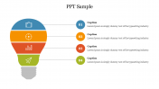 Bulb ppt sample for presentation Template PPT Slide