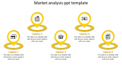 Editable Market Analysis PPT Template With Location Marks