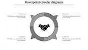 Effective Free PowerPoint Circular Diagrams In Grey Color