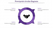 Affordable Free PowerPoint Circular Diagrams In Purple Color