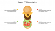 Enticing Burger PPT Presentation Template Design Slide