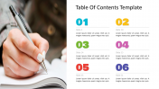 Elegant table of contents template Presentation PowerPoint
