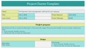 Project Charter Template PowerPoint Slide For Presentation