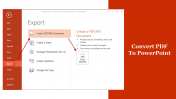 Convert PDF To PowerPoint Slide Template Presentation