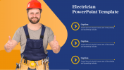 Premium Electrician PowerPoint Template Presentation