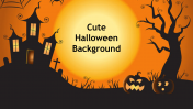 Attractive Cute Halloween Background Presentation Slide