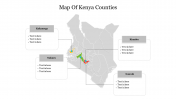 Map of Kenya Counties Template PPT and Google Slides