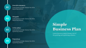 Simple Business Plan Slide For Business Presentation