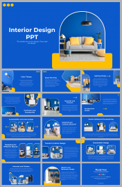 Interior Design Portfolio PowerPoint And Google Slides