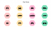 Car Icons PPT Presentation Template and Google Slides