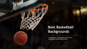Best Basketball Backgrounds PPT Slide Template Design