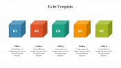 Editable Cube Slide Presentation Template PowerPoint