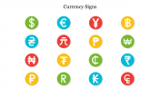 Currency Signs PowerPoint Template