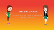 Best Female Cartoon PowerPoint Presentation template 