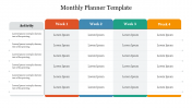 Editable Monthly Planner Template For Presentation