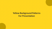 Best Yellow Background Patterns For PPT Presentation