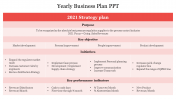Effective Yearly Business Plan PPT Slide For Presentation