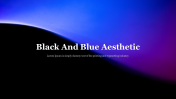 Black And Blue Aesthetic Background Template