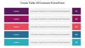 Create Table Of Contents PowerPoint Slide Presentation