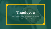 Great Thank You Background Template For Presentation