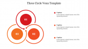 Innovative 3 Circle Venn Template For Presentation Slide