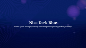 Nice Dark Blue Background Slide For Presentation Slides