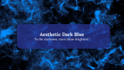 Aesthetic Dark Blue Wallpaper PowerPoint And Google Slides