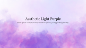 Get Modern Aesthetic Light Purple PPT Slide Design