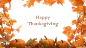 Happy Thanksgiving Wallpaper Google Slides And PPT Template