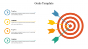 Goals Template For PowerPoint Presentation With Four Nodes