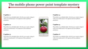 Editable Mobile Phone PowerPoint Template - Six Nodes