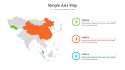 Simple Asia Map PowerPoint Template and Google Slides