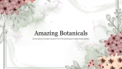 Amazing Botanicals Background Template Presentation