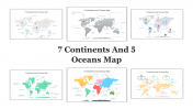 7 Continents and 5 Oceans Map Presentation and Google Slides